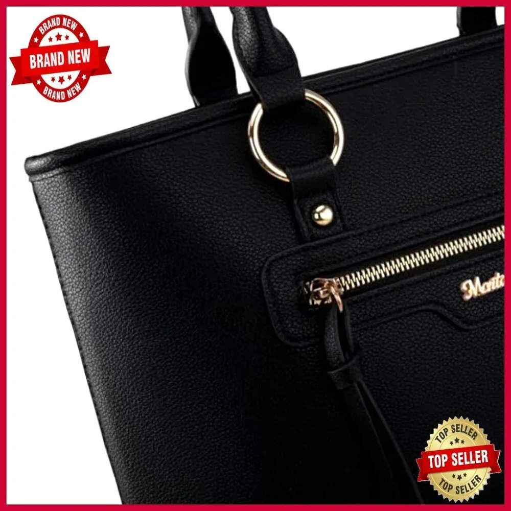 Large Tote and Crossbody Bag Set, Vegan Leather, Durable Hardware